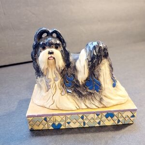 2009 JIM SHORE Heartwood Creek #4016897 "MING" Shih Tzu Figurine